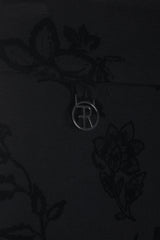 Slim Leg Floral Flock Pant