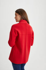 Mid-Length Shawl-Collar Cardigan