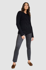 Basic Plaid Ponte Pant