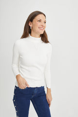 Turtleneck with Scallop Hems