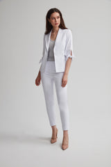 Bow Sleeve Bi-Stretch Blazer