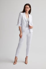 Bow Sleeve Bi-Stretch Blazer