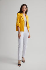 Bow Sleeve Bi-Stretch Blazer
