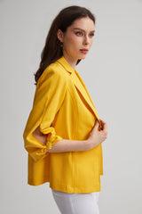 Bow Sleeve Bi-Stretch Blazer