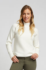 Mock Neck Ribbed Sweater