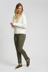 Mock Neck Ribbed Sweater