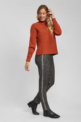 Mock Neck Ribbed Sweater