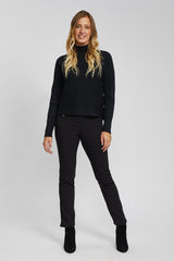 Mock Neck Ribbed Sweater