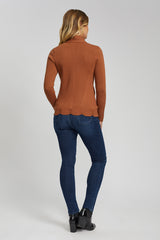 Turtleneck with Scallop Hems