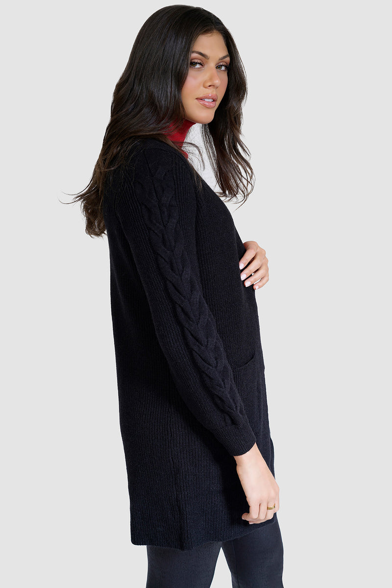 Cable Knit Sleeve Cardigan