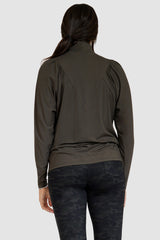 Mock Neck Puff Sleeve Top