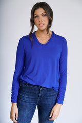 Ruffle V-Neck Top