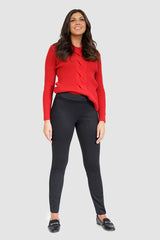 Houndstooth Ponte Pant with Side Band