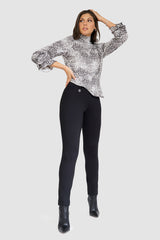 Leopard Mock Neck Jersey Top