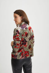 Red Bouquet Print Shirt