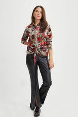 Red Bouquet Print Shirt