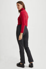 Charcoal Houndstooth Ponte Pant