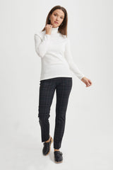 Grey Check Ponte Pant
