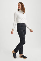 Grey Check Ponte Pant