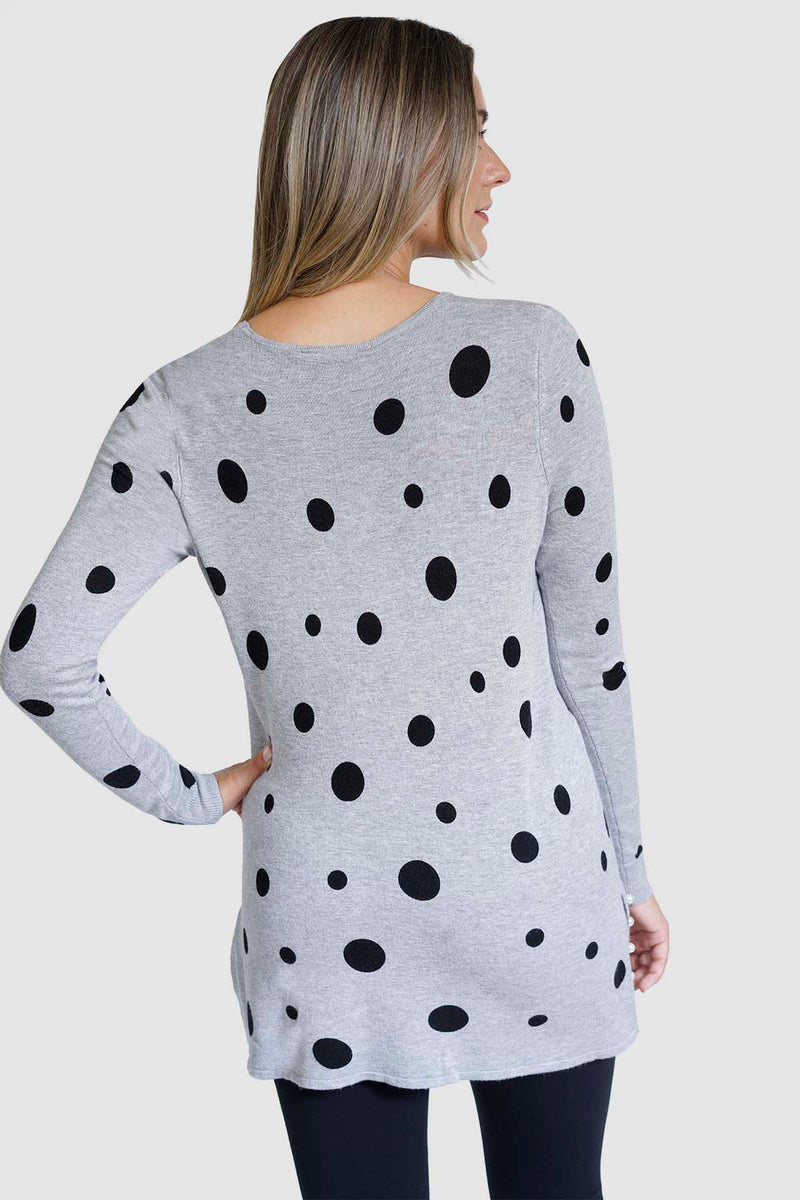Polka Dot Sweater with Pearls