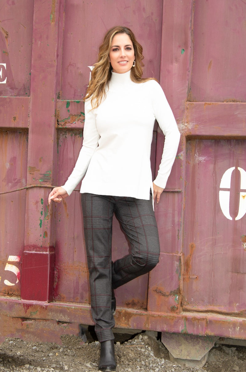 Porto Plaid Ponte Pant